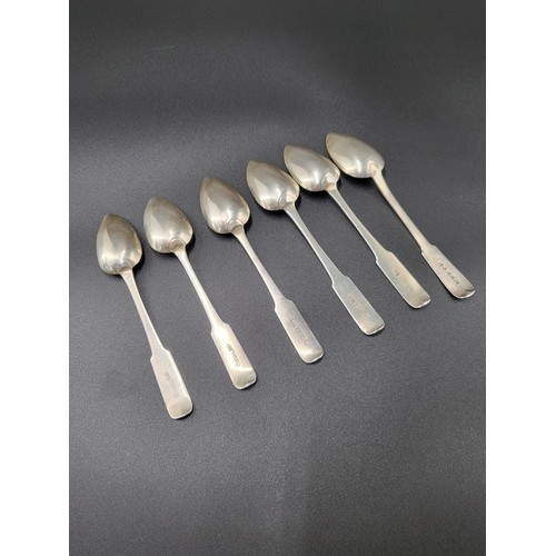 88 - Set of Six Sterling Silver Spoons Hallmarked Edinburgh 1810 & Makers Mark R.K Possibly Robert Ke... 