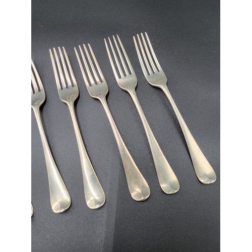 90 - Seven Sterling Silver Forks Dated 1800 Makers Mark Christopher & Thomas Wilkes Barker (Combined ... 