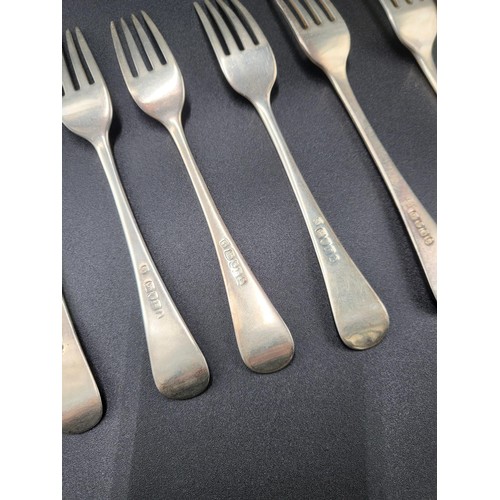 90 - Seven Sterling Silver Forks Dated 1800 Makers Mark Christopher & Thomas Wilkes Barker (Combined ... 