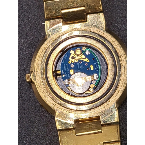 98 - Gucci Gents 3300M Gold Plated Watch in Great Condition Brand New Battery Just Added Perfect Working ... 