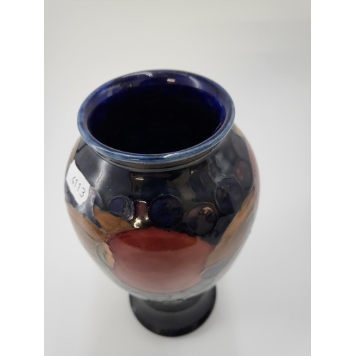 100 - William Moorcroft Pomegranate Vase no Damage or Missing Paint Marked to Base Measures 23inches Tall ... 