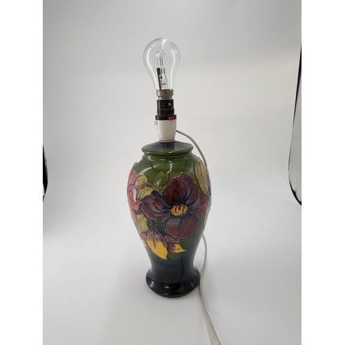 107 - Moorcroft Lamp Item in Good Condition No Damage Item also Works With Old Style Pin Plug Would Need R... 