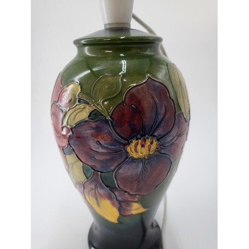 107 - Moorcroft Lamp Item in Good Condition No Damage Item also Works With Old Style Pin Plug Would Need R... 