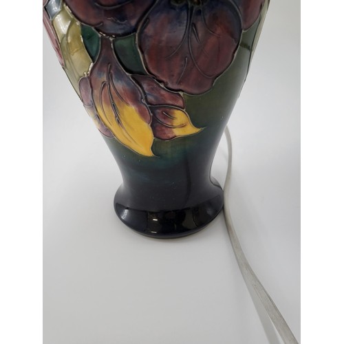 107 - Moorcroft Lamp Item in Good Condition No Damage Item also Works With Old Style Pin Plug Would Need R... 