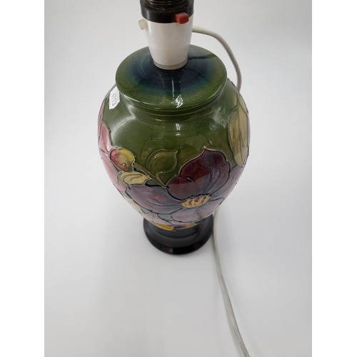 107 - Moorcroft Lamp Item in Good Condition No Damage Item also Works With Old Style Pin Plug Would Need R... 