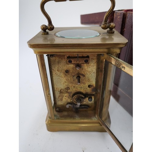 136 - Brass Cased Carriage Clock in Working Order But Probably Requires Service & Clean Movement Dirty... 