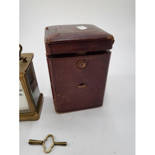 136 - Brass Cased Carriage Clock in Working Order But Probably Requires Service & Clean Movement Dirty... 