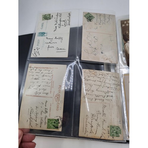 155 - Postcard Album Containing Different Eras All Pages Photographed