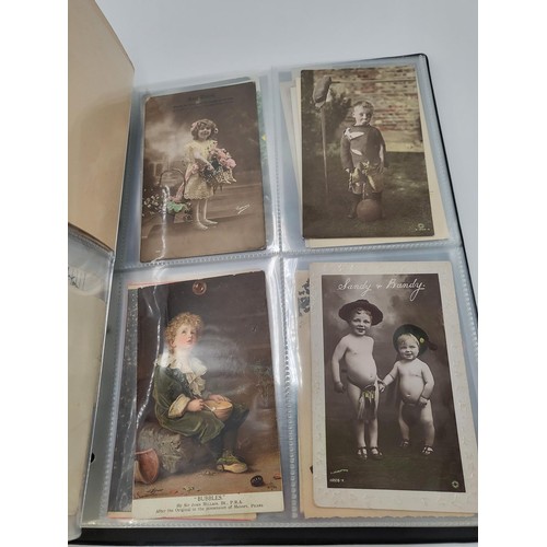 155 - Postcard Album Containing Different Eras All Pages Photographed