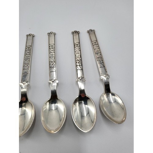 162 - Four 925 Handsmitat Spoons (Weight 62g)