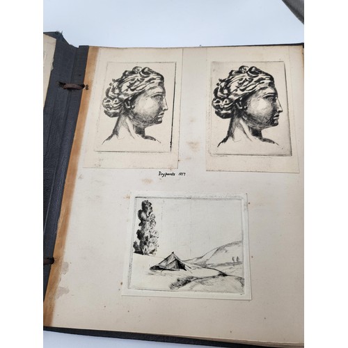 163 - Two Albums of Etching Drypoint/Engravings By Styx Some Great Drawings Styx Designed Christmas Cards ... 