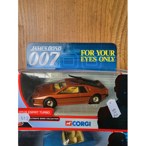 176 - Four Corgi Boxed James Bond 007 Vehicles All Good Condition