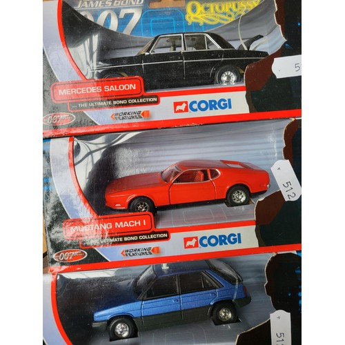 177 - Four Corgi Boxed James Bond 007 Cars All Good Condition