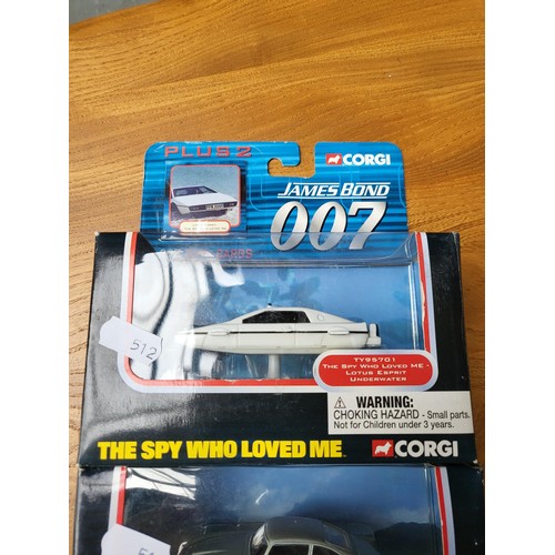 181 - Four Corgi Boxed James Bond 007 Vehicles All Good Condition