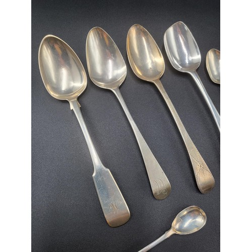 81 - Collection of Georgian Sterling Silver Flatware Various Hallmarks (Combined Weight 323g)