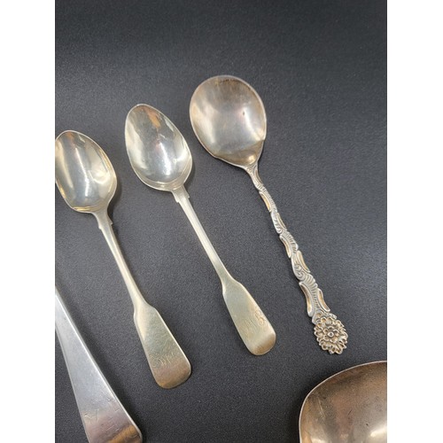 81 - Collection of Georgian Sterling Silver Flatware Various Hallmarks (Combined Weight 323g)