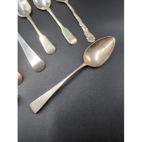 81 - Collection of Georgian Sterling Silver Flatware Various Hallmarks (Combined Weight 323g)