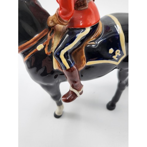 185 - Beswick Canadian Mounted Policeman Measures 21cm Tall Small Chip to Hoof