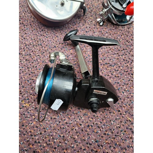 193 - Three Mixed Fished Reels Includes Penn Senator No130, Alvey Snapper Reel, Cresta Fishing Reel All Re... 