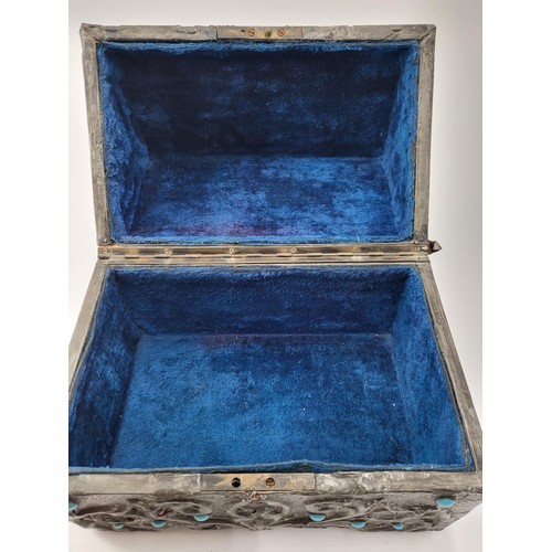 200 - Antique Art & Crafts Jewelled Box in The Style of Alfred Daguet Does Have Some Damage Check Cond... 