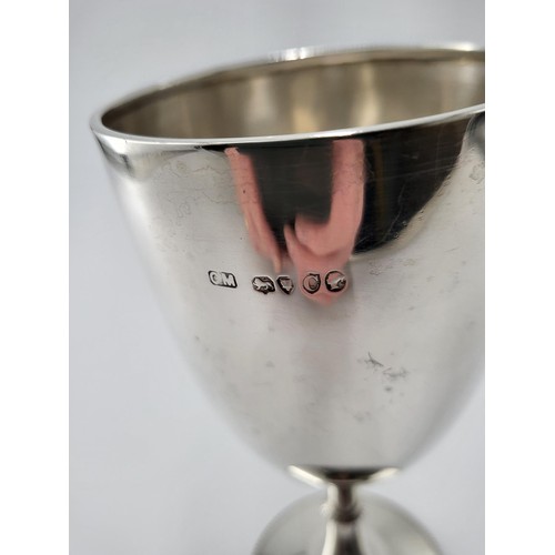 202 - Mappin Brothers Sterling Silver Goblet Presented to No 1 Company of The Governor General's Foot Guar... 