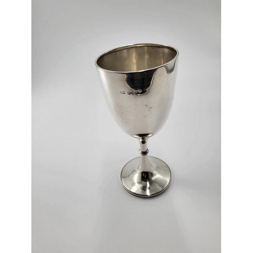 202 - Mappin Brothers Sterling Silver Goblet Presented to No 1 Company of The Governor General's Foot Guar... 