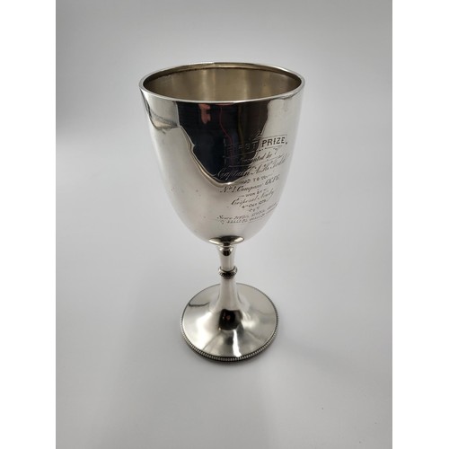 202 - Mappin Brothers Sterling Silver Goblet Presented to No 1 Company of The Governor General's Foot Guar... 