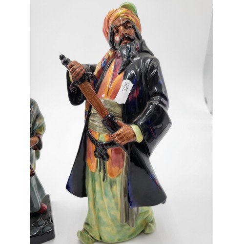 220 - Royal Doulton Blue Beard 1952 Figure in Good Condition no Damage along with Carpet Seller also Good ... 