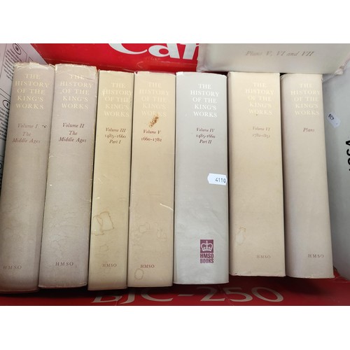 228 - Six The History of The Kings Works Books along with One Plans in Slip Case & One in Folder