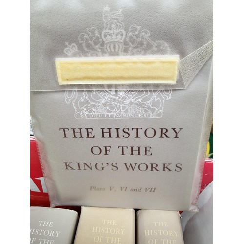 228 - Six The History of The Kings Works Books along with One Plans in Slip Case & One in Folder