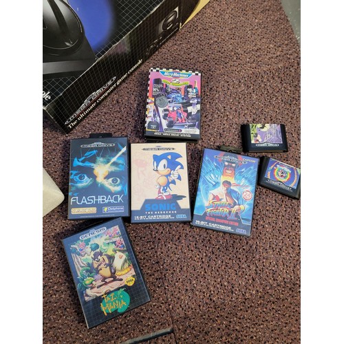 241 - Sega Mega drive With Seven Games Console is Untested as Charger is Missing Sold As Seen All Games ar... 