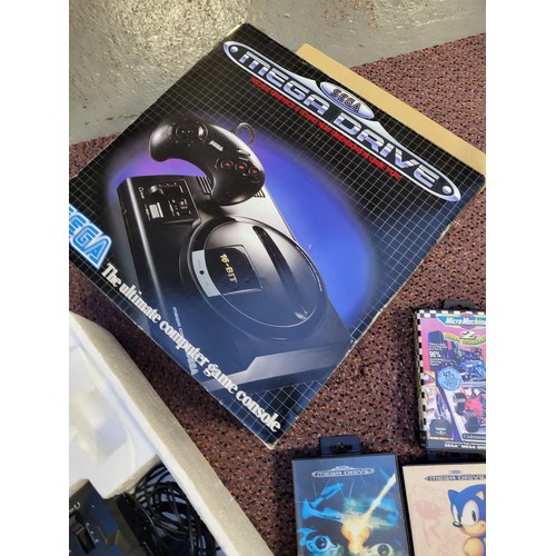 241 - Sega Mega drive With Seven Games Console is Untested as Charger is Missing Sold As Seen All Games ar... 