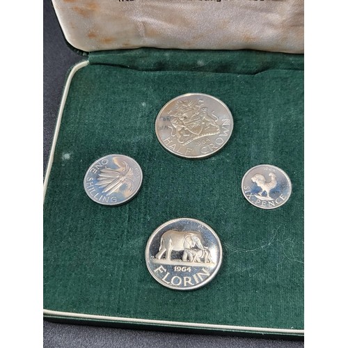 274 - Five Boxed Coin Sets Includes Guernsey 1966, Malawi 1964, Cyprus 1963, Jersey 1966, Zambia One Coin ... 