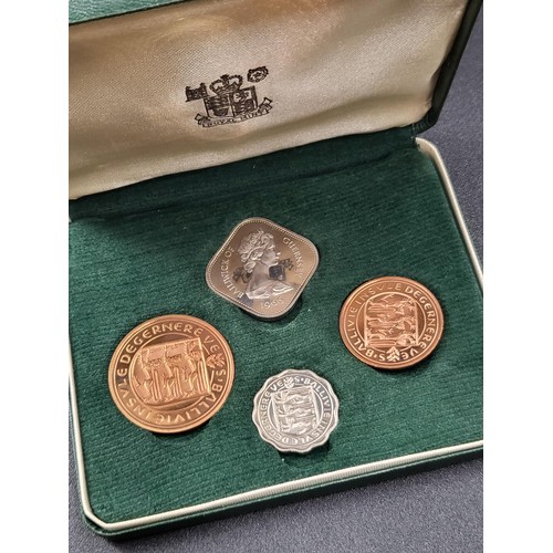 274 - Five Boxed Coin Sets Includes Guernsey 1966, Malawi 1964, Cyprus 1963, Jersey 1966, Zambia One Coin ... 