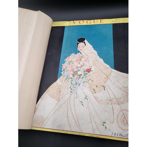 278 - Vogue 1915 May-Aug Book Very Rare Item & in Good Condition Binder On Front Shows Wear This Has 8... 