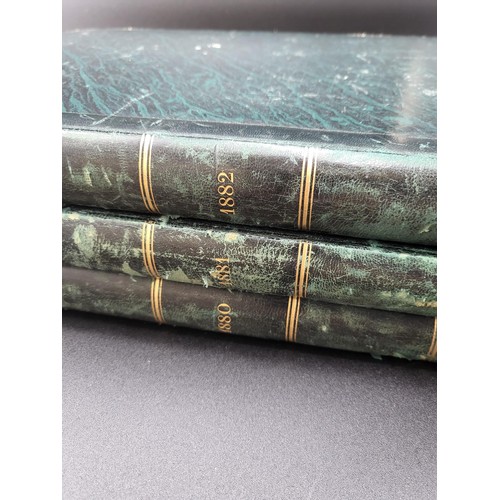 279 - Three Volumes of La Mode Illustree Journal De La Famille 1880, 1881, 1882 All Have Some Writing Insi... 