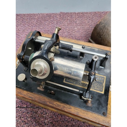 295 - Edison Standard Phonograph When Wound Up Record Holder Turns as it Should May Need Needle parts Unsu... 