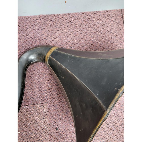 299 - Thomas Edison Metal Gramophone Horn with Original Label in Reasonable Good Condition