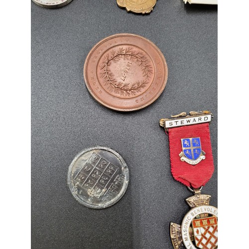 263 - Collection of Mixed Medals, Badges & Coins There is Only One That is Silver which is The Royal M... 