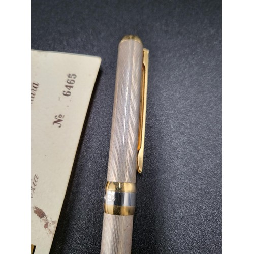 264 - Delta 925 Silver Ballpoint Pen in Good Working Order Small Piece of Missing Plate on Clip