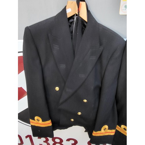 307 - Two Royal Naval Dress Outfits includes Jackets Trousers & Cummerbunds