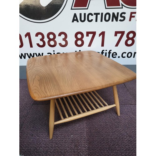 311 - Ercol Blonde Square Table Coffee Table Very Good Condition Measures 75cm by 75cm Square 40cm Tall