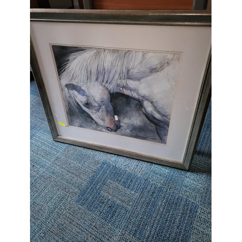 323 - Edward Tibbs Original Pastel Painting Depicting Horses Head Tibbs Was Born in Northumberland & a... 