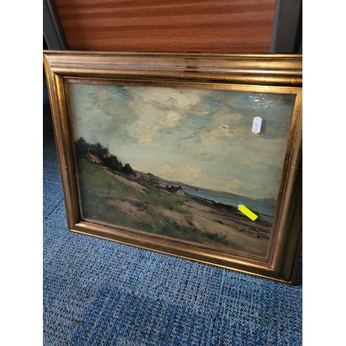 325 - Original Painting by W. S. Stevenson RSA Titled Largo Bay Painting Apparently Unsigned Label to Reve... 