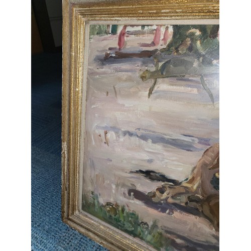 326 - Original Painting by Laelia Armine Cockburn 1894-1969 RSW The Painting Depicts a Cow Titled Midday R... 