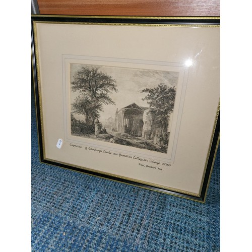 327 - Original Etching by Paul Sandby RA 1725-1809 The Etching is Dated from Around 1750 Depicting Hamilto... 