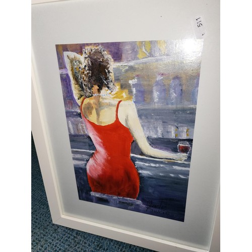 329 - Original Acrylic Painting by Charles Powrie Titled Lonely Women Measures 44.5cm Tall by 34.5cm Wide