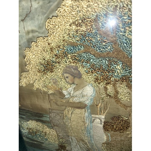 332 - Very Rare Early Silk Tapestry Depicting a Female Figure Item Does Have Some Wear as Shown in Photos ... 