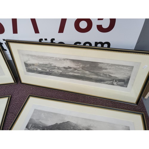 343 - Four Vintage Prints DepictingLake Windermere, The Vale of Grasmere, Keswick Lake, Rydal the prints l... 