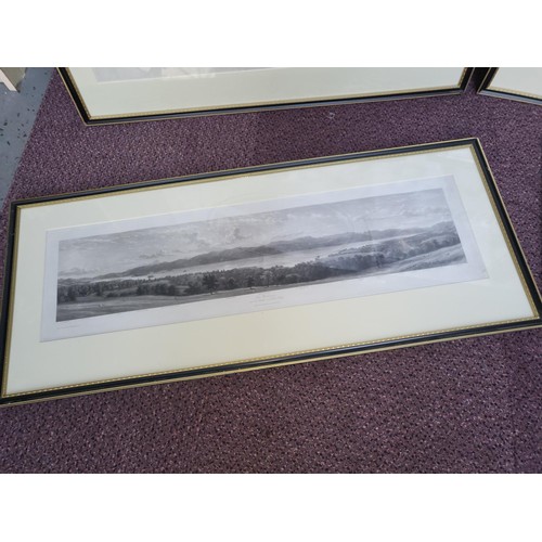 343 - Four Vintage Prints DepictingLake Windermere, The Vale of Grasmere, Keswick Lake, Rydal the prints l... 